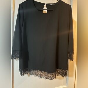 ONLY Studio Black Blouse with Lace trim